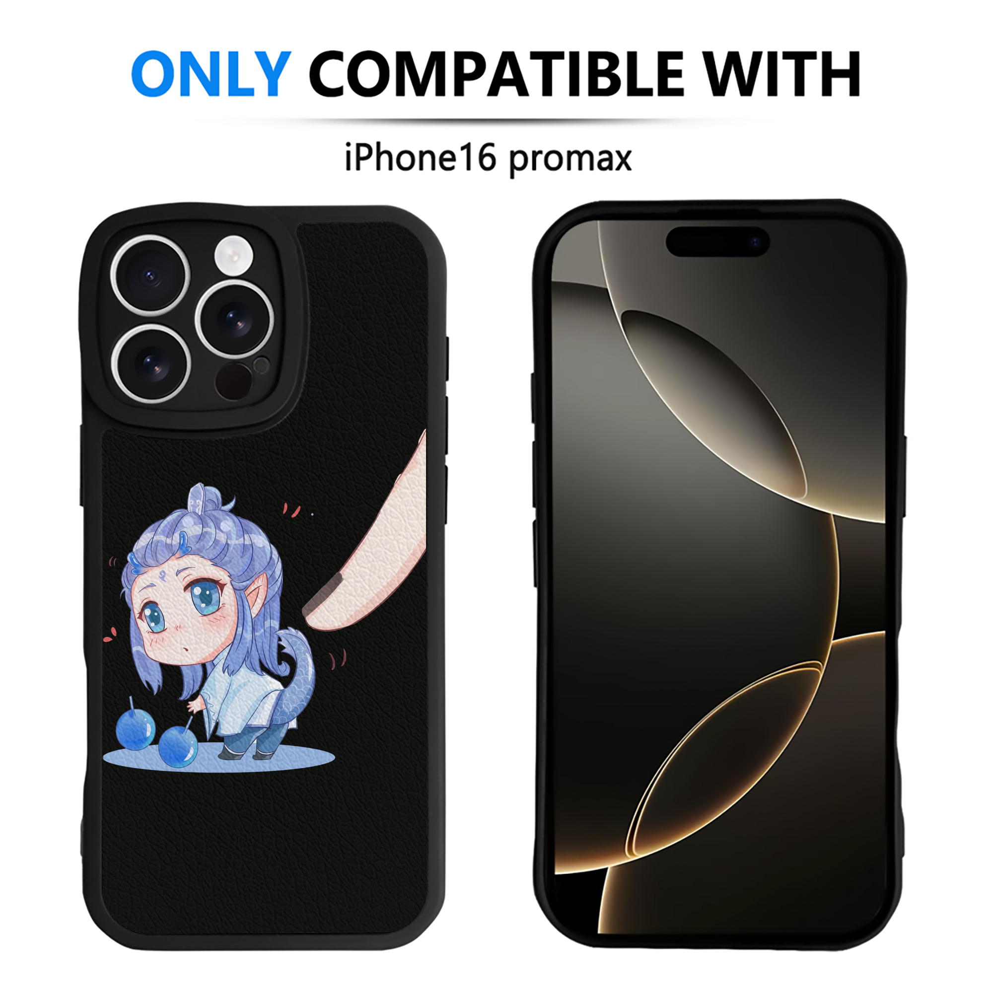 （画像用） Ne Zha 2 ナタ 魔童の大暴れ 【iPhone 16シリーズ対応】シリコンスマホケース（レザー調） 材質：シリコン